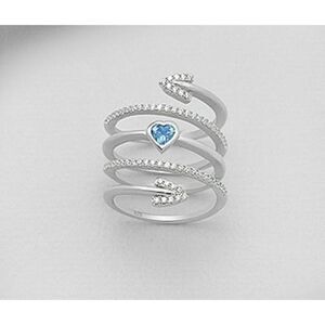 Sterling Silver Arrow Heart Ring Size 7